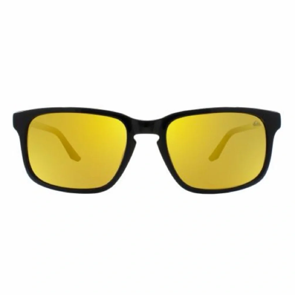 New! Quiksilver QS4002 BLK/OLV Black/Olive Frame Sunglasses Gold Mirror Lenses